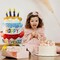 2pcs 39" Happy Birthday Cake Foil Balloons, Giant Self-Standing Three Layer Birthday Balloons for Girls Boys Kids Baby Shower Birthday Party Supplies